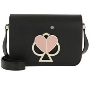 (LIKE NEW) Authentic Kate Spade Nicola Twist Lock Purse (Black and Pink)